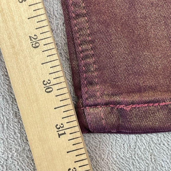 Levi's Legging Jeans Women’s 31 Purple Gold Glitter Mid-Rise Zip Closure - Picture 16 of 16
